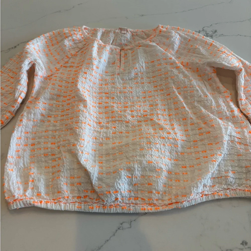 Crewcuts Kids Blouse in Orange and White